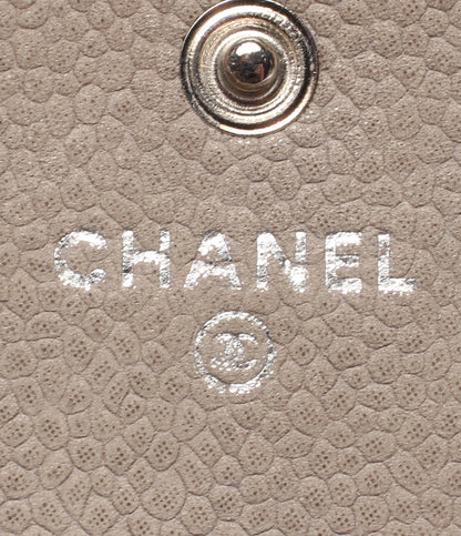 CHANEL 長財布 シルバー金具 マトラッセ キャビアスキン 16番台 レディース シャネル
