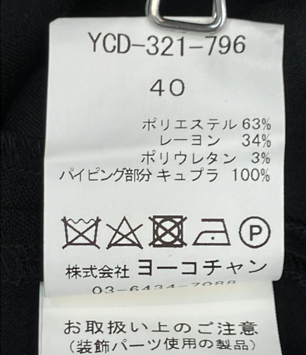 YOKO CHAN パールスリット ノースリーブ ペプラムワンピース YCD-321-796 レディース SIZE 40 (M) ヨーコチャン
