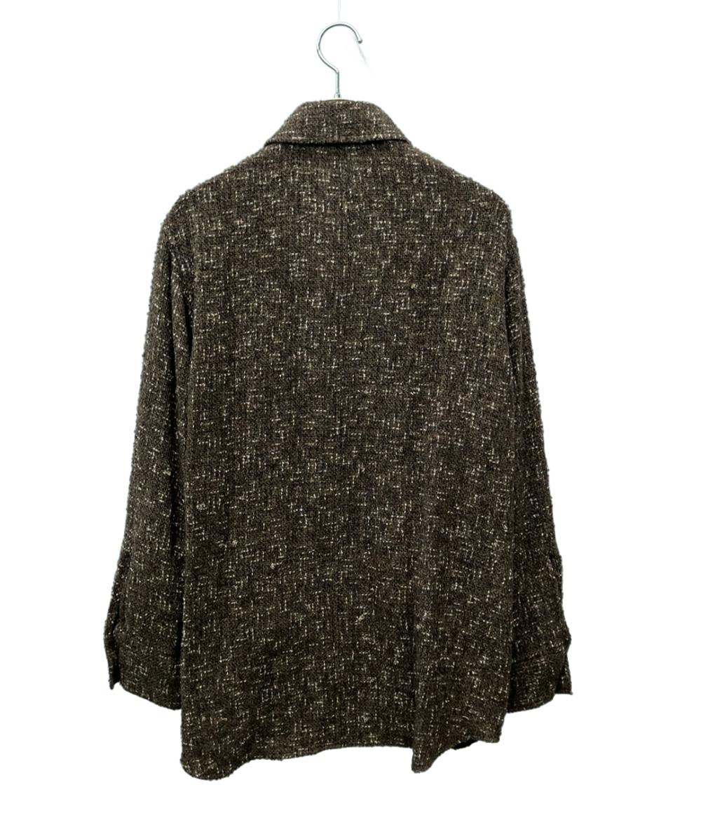 美品 AURALEE ツイード長袖シャツ HOMESPUN TWEED SHIRT A24AB03HT メンズ SIZE 1 (S) オーラリー