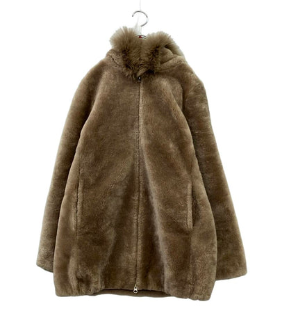 美品 ZELAL MOTOMACHI ムートンコート フード付き 184-2657 レディース SIZE 11AR (M) 元町ゼラール