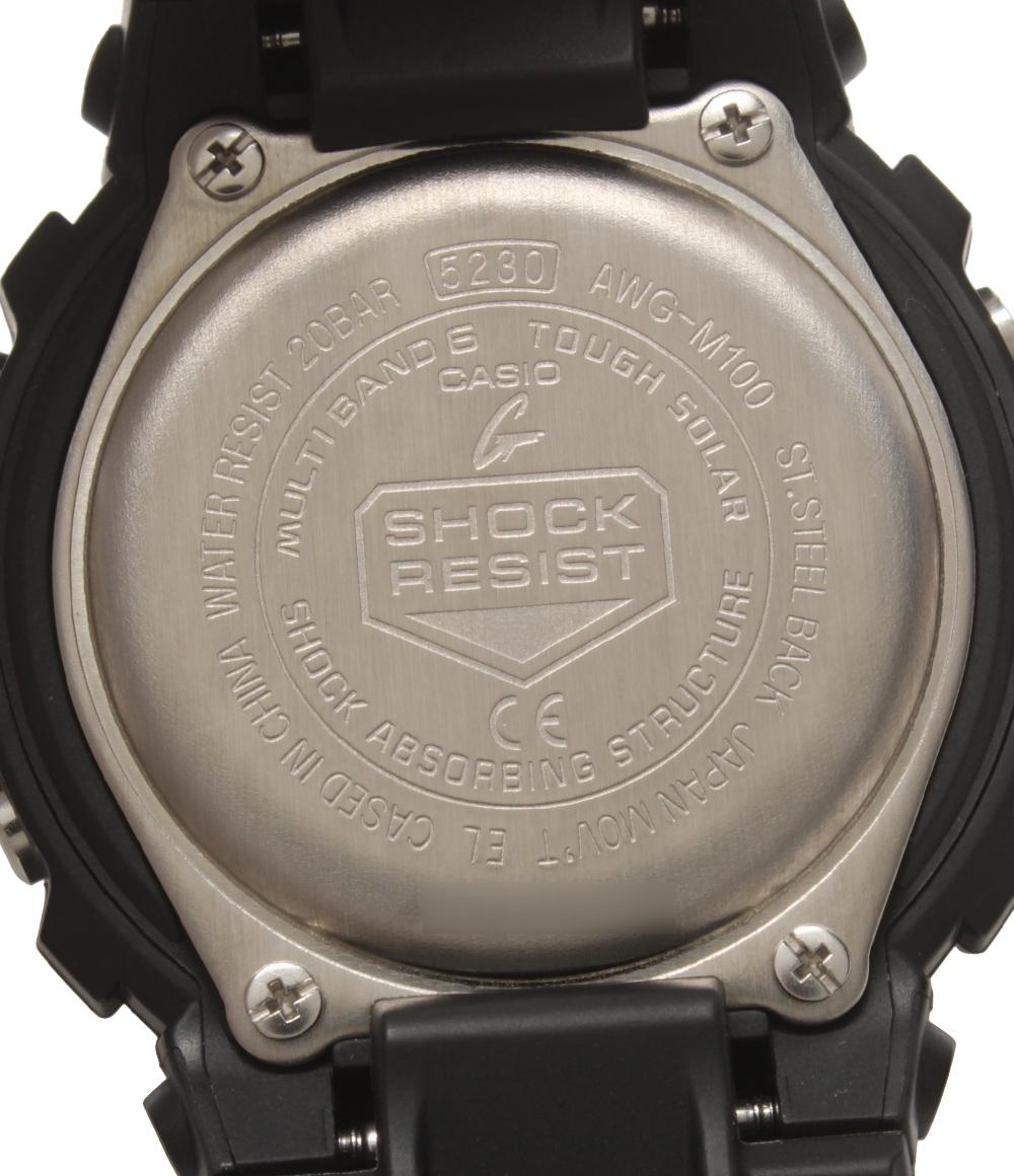 美品 CASIO 腕時計 G-SHOCK ソーラー AWG-M100-1AJF メンズ カシオ