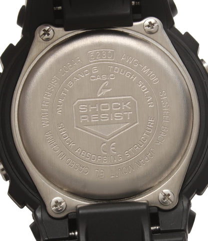 美品 CASIO 腕時計 G-SHOCK ソーラー AWG-M100-1AJF メンズ カシオ