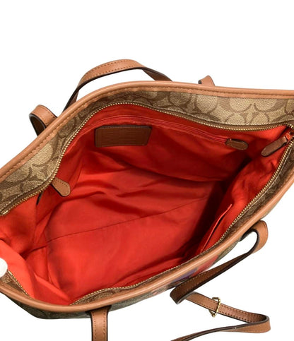 COACH トートバッグ PVC キャンバス レザー シグネチャー F38405 レディース コーチ