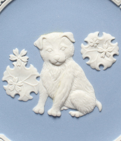 美品 WEDGWOOD プレート エトトレイ 2018 干支 戌 YEAR OF THE DOG 12cm ジャスパー ウエッジウッド