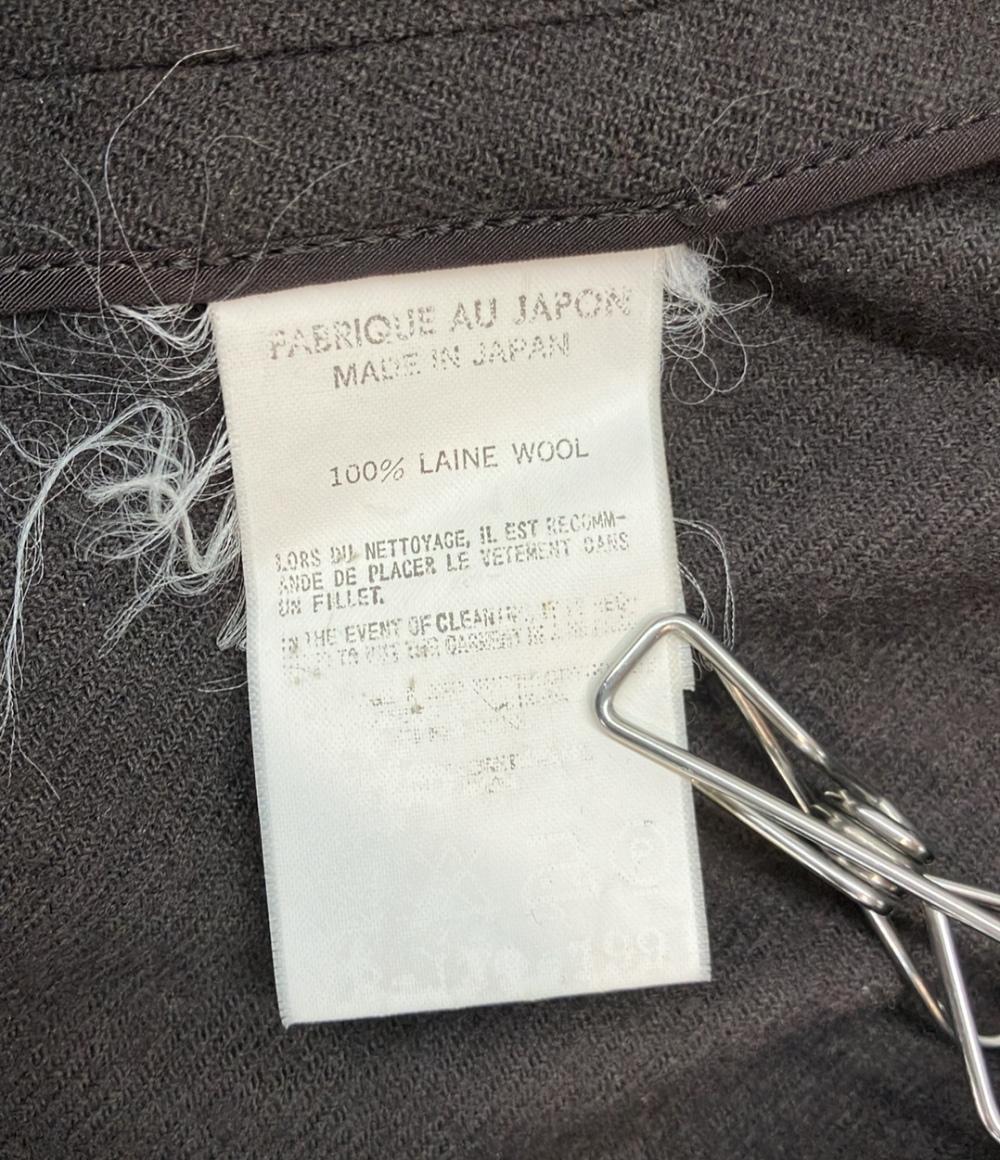 Y's Yohji Yamamoto テーラード ジャケット ウール ドレープコート 無地 YR-J29-199 レディース SIZE 3 (L) ワイズ ヨウジヤマモト