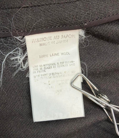 Y's Yohji Yamamoto テーラード ジャケット ウール ドレープコート 無地 YR-J29-199 レディース SIZE 3 (L) ワイズ ヨウジヤマモト
