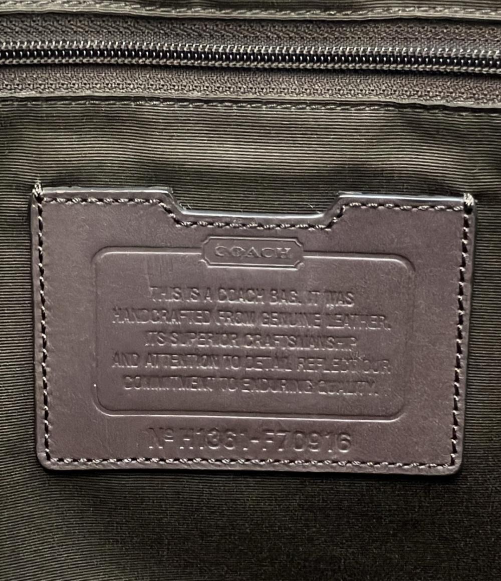 COACH レザー 2way ビジネスバッグ ショルダーバッグ 斜め掛け