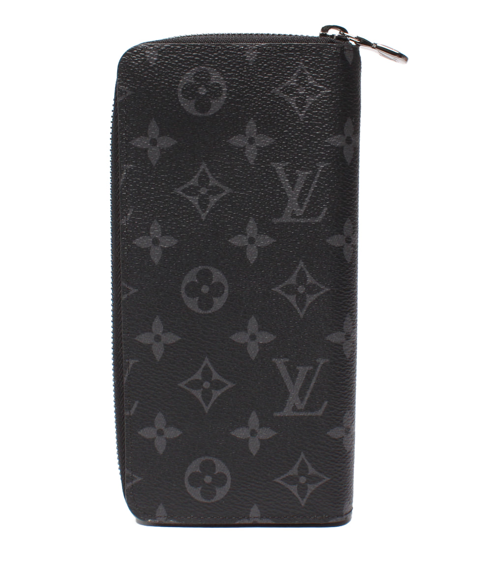 美品 LOUIS VUITTON ラウンドファスナー長財布 ジッピーウォレット・ヴェルティカル モノグラム・エクリプス M62295 メンズ ルイ・ヴィトン