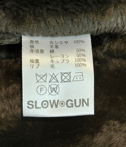 スロウガン レザースタジャン カシミヤ100% メンズ SIZE 5 (L) slowgun