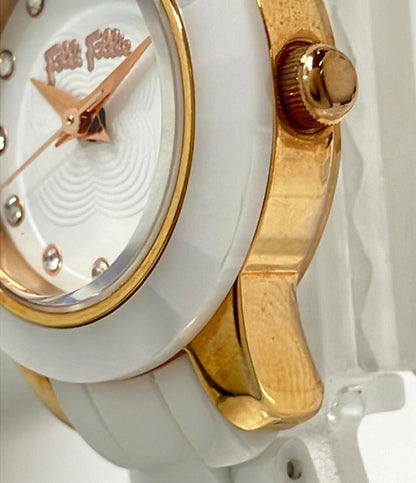 フォリフォリ 腕時計 クオーツ ホワイト レディース Folli Follie