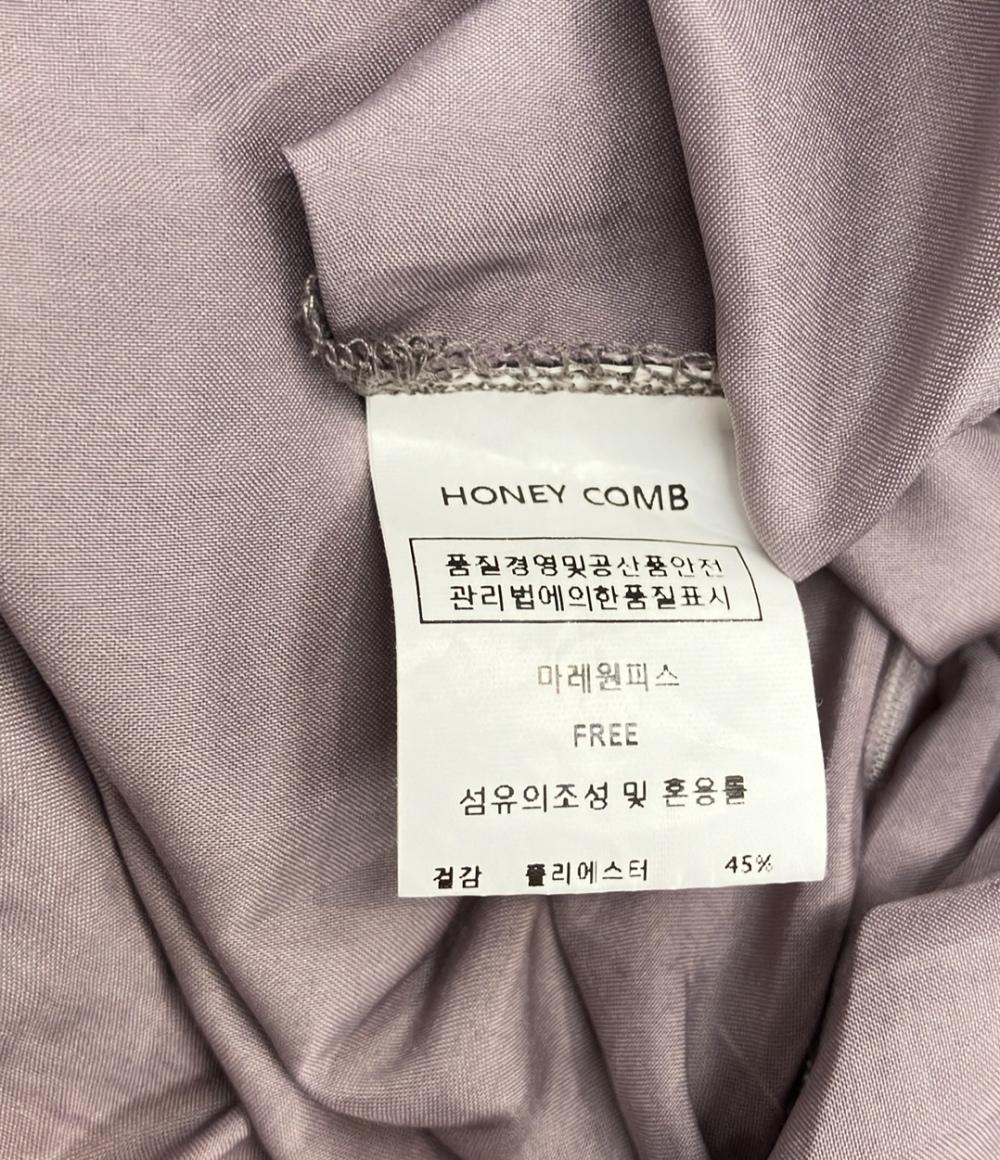 ハニカム 花柄レース長袖ロングワンピース レディース SIZE F HONEYCOMB