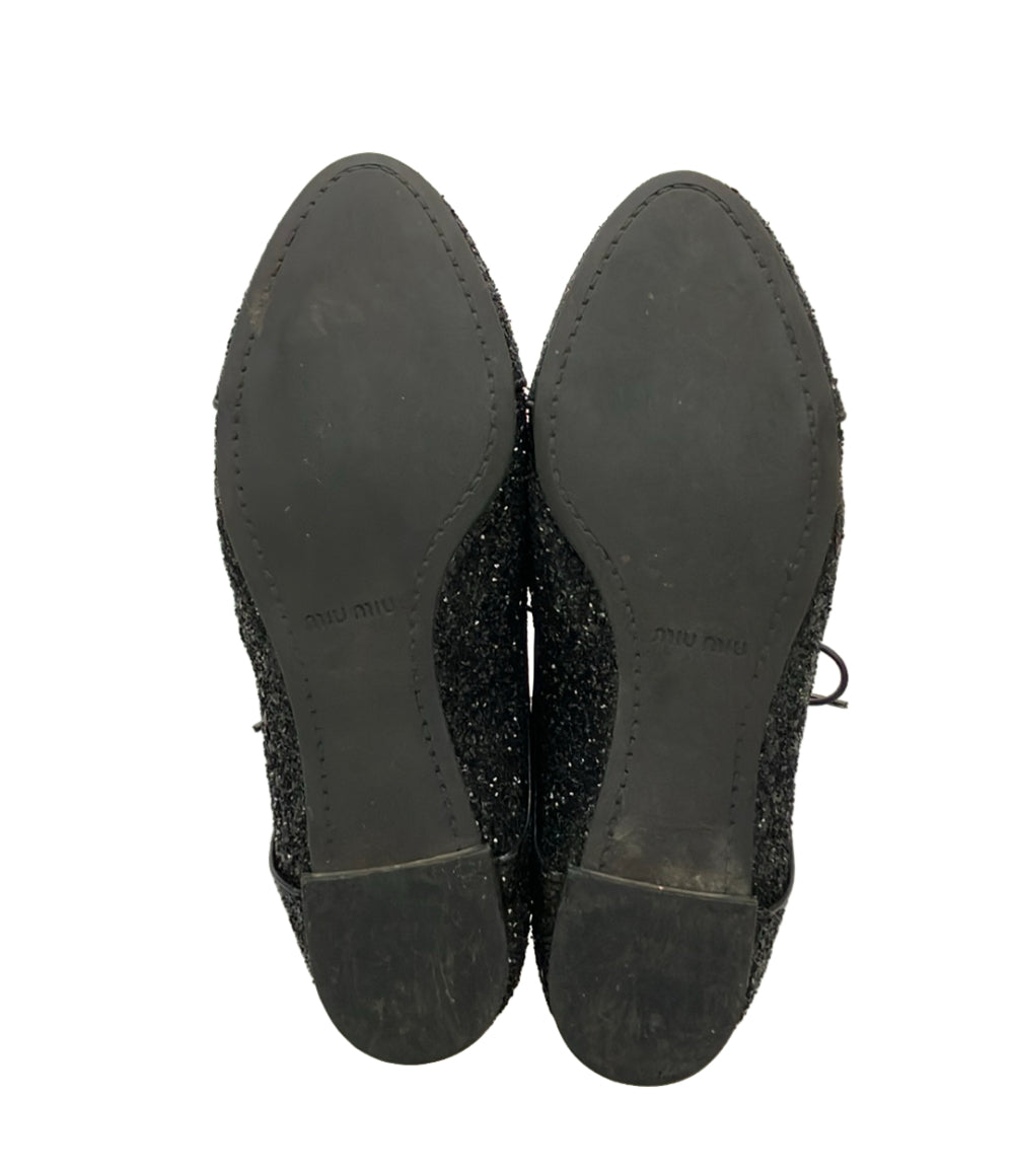 Miu Miu グリッター レースアップシューズ レディース SIZE 37 (23.5cm) ミュウ ミュウ