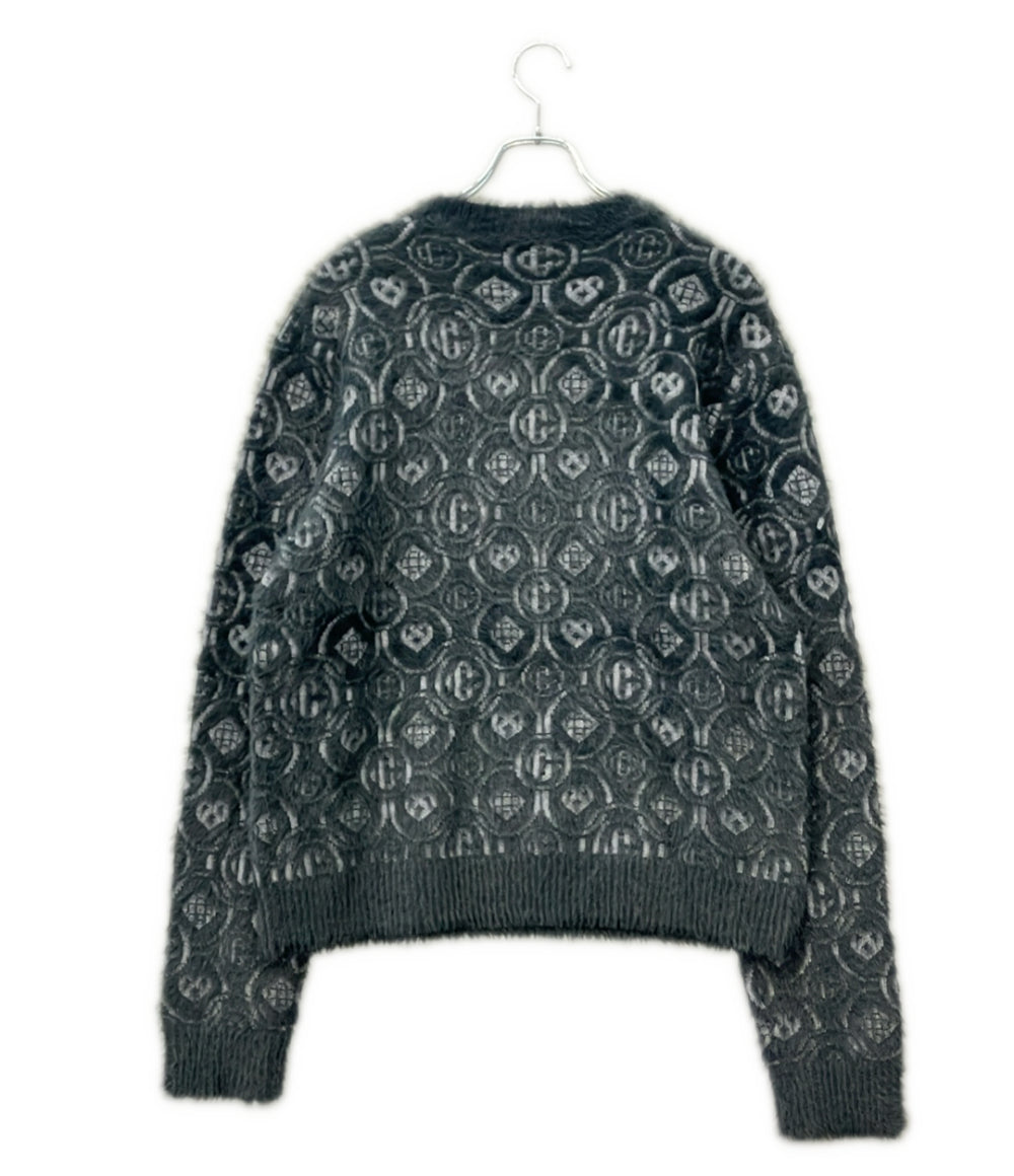 Casablanca 長袖 フラッフィー モノグラム クルーネック セーター メンズ SIZE L カサブランカ