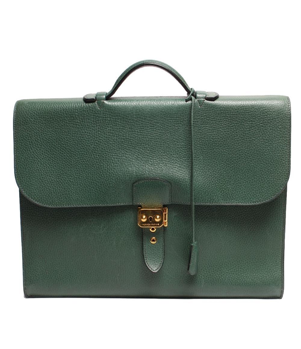 エルメス ビジネスバッグ ブリーフケース □B刻印 ゴールド金具 サックアデペッシュ 38 トゴ メンズ HERMES