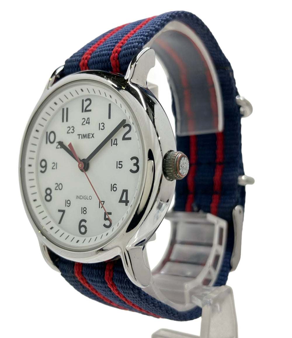 TIMEX 腕時計 INDIGLO クオーツ ホワイト メンズ タイメックス
