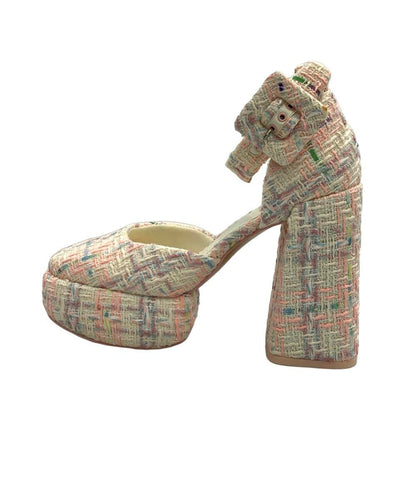 CHARLES＆KEITH アンクルストラップサンダル ツイード レディース SIZE 37 (M) チャールズ＆キース