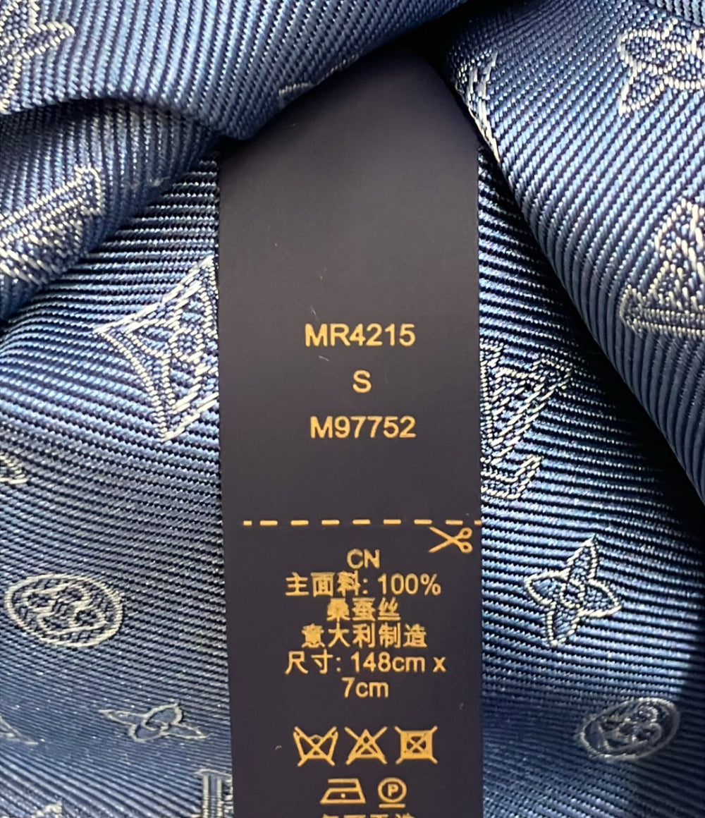 美品 LOUIS VUITTON ネクタイ シルク100% モノグラム ブラスト 7CM M97752 メンズ ルイ・ヴィトン