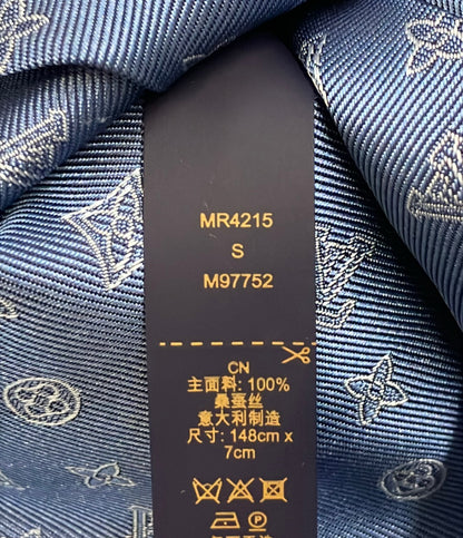 美品 LOUIS VUITTON ネクタイ シルク100% モノグラム ブラスト 7CM M97752 メンズ ルイ・ヴィトン