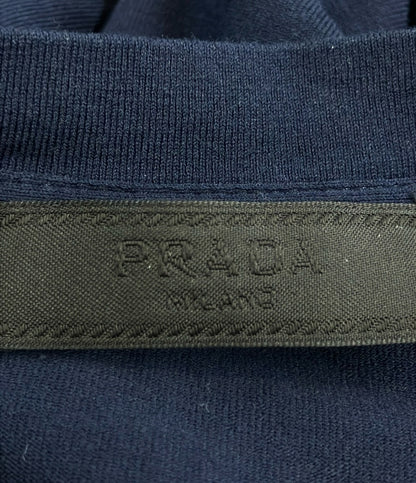 プラダ ラバーロゴ ナイロンポケットVネックTシャツ メンズ SIZE S PRADA