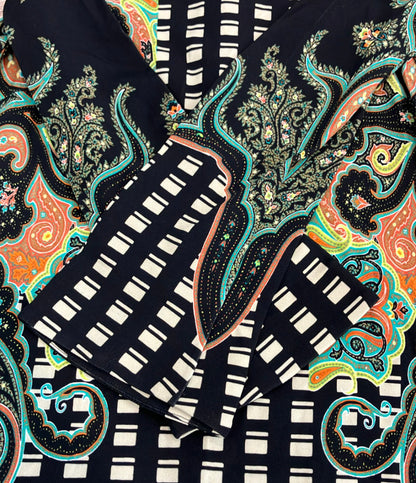 美品 ETRO 長袖 ワンピース 162-18614-5258 レディース SIZE 40 (S) エトロ