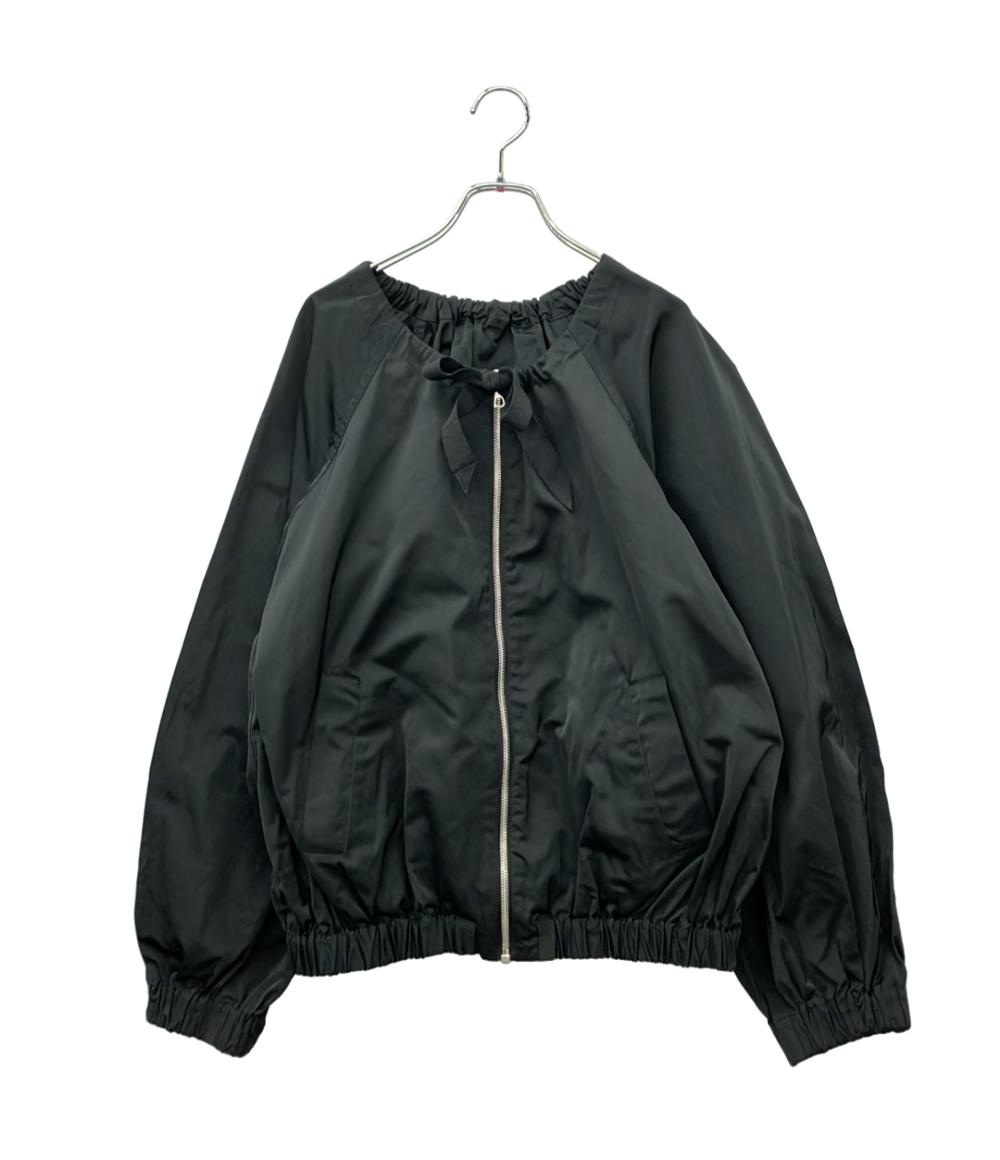 美品 DRIES VAN NOTEN ノーカラーリボンバルーンジャケット 01-158-05-017541 レディース ドリスヴァンノッテン