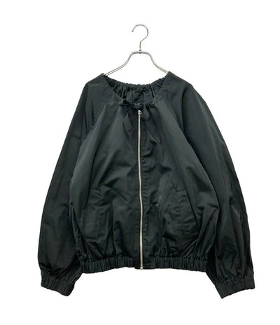 美品 DRIES VAN NOTEN ノーカラーリボンバルーンジャケット 01-158-05-017541 レディース ドリスヴァンノッテン