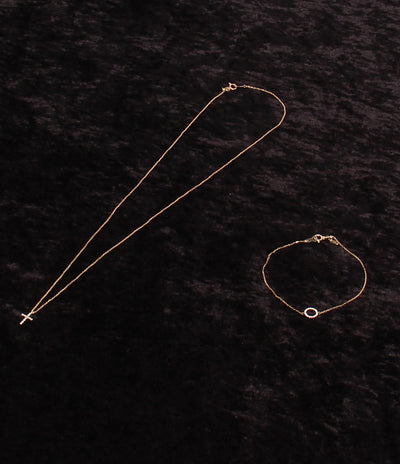 美品 ete ネックレス K18 ダイヤ 0.03ct ブレスレット K18 ダイヤ 0.05ct  2点セット レディース エテ