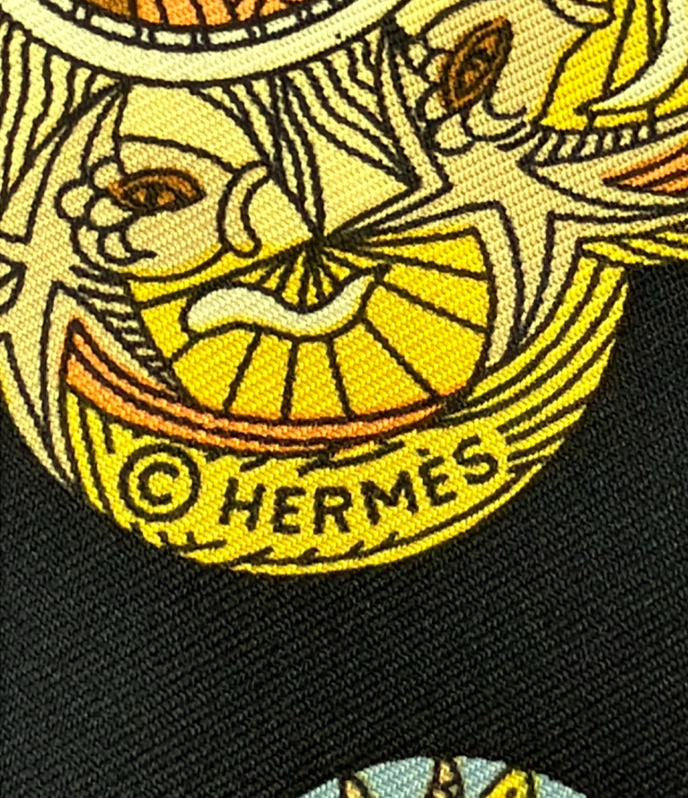 HERMES スカーフ カレ90 シルク100% ル・ロワ・ソレイユ 太陽王 レディース エルメス