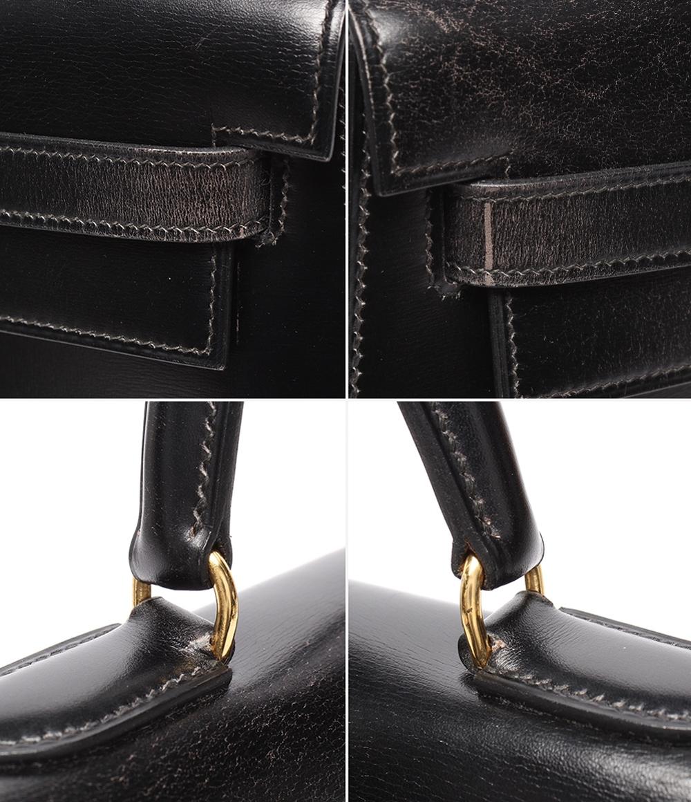 HERMES ハンドバッグ ゴールド金具 ボックスカーフ 〇L刻印 外縫い ケリー32 レディース エルメス