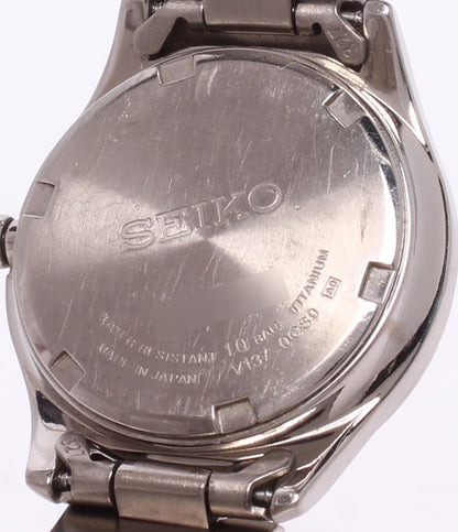 SEIKO 腕時計 ソーラー ホワイト V137-0CS0 レディース セイコー