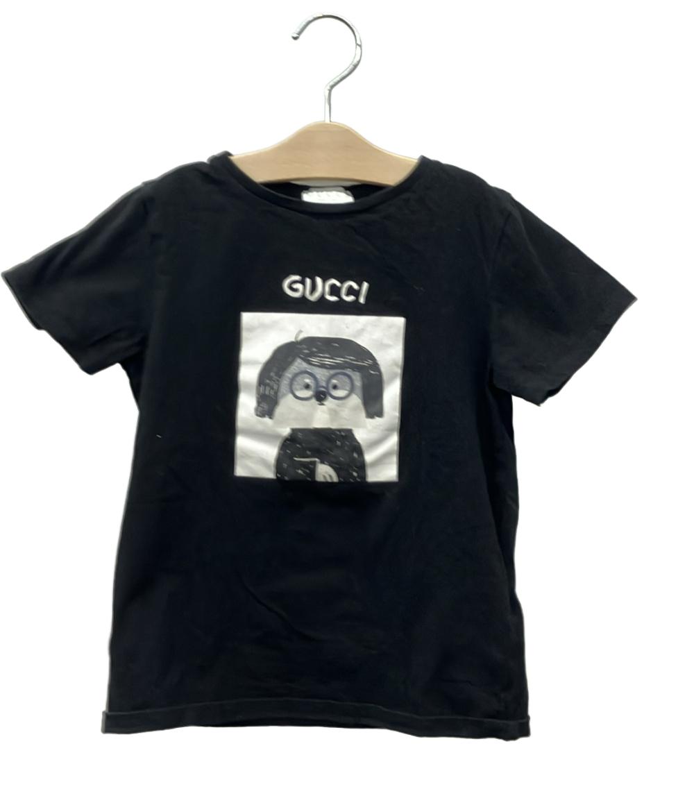 GUCCI 半袖Tシャツ 犬 130 BK プリント コットン キッズ SIZE 8 (130) グッチ