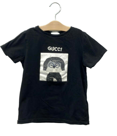 GUCCI 半袖Tシャツ 犬 130 BK プリント コットン キッズ SIZE 8 (130) グッチ