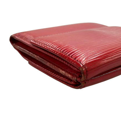 ルイ・ヴィトン ダブルホック 二つ折り財布 ポルトモネ ビエ カルトクレディ エピ M63487 レディース LOUIS VUITTON