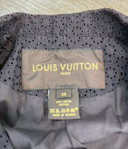 LOUIS VUITTON テーラードジャケット フリル パッチング レース レディース SIZE 36 (S) ルイ・ヴィトン