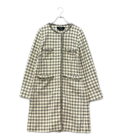 Max Mara Weekend ツイード ノーカラーコート レディース SIZE 40 マックスマーラウィークエンド