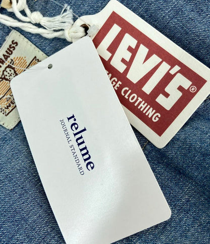 美品 LEVI'S 長袖シャツ 1950年代ウエスタンシャツ再現 ヴィンテージ加工 色落ち加工 25Aw タグ付き SHORTHORN SAWTOOTH INDIGO COSMOS