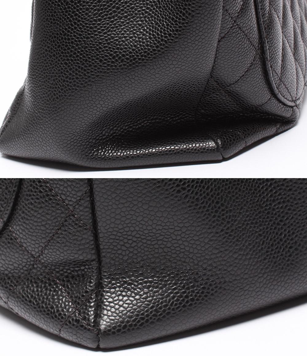 CHANEL チェーンショルダーバッグ  GSTトートバッグ 肩掛け マトラッセ ゴールド金具 キャビアスキン レディース シャネル