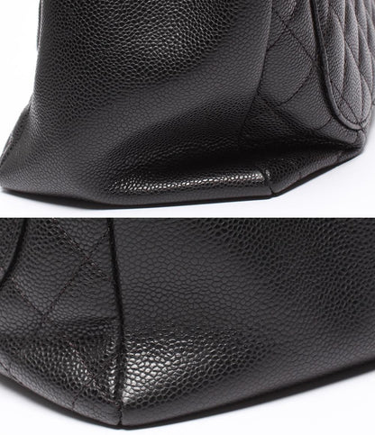 CHANEL チェーンショルダーバッグ  GSTトートバッグ 肩掛け マトラッセ ゴールド金具 キャビアスキン レディース シャネル