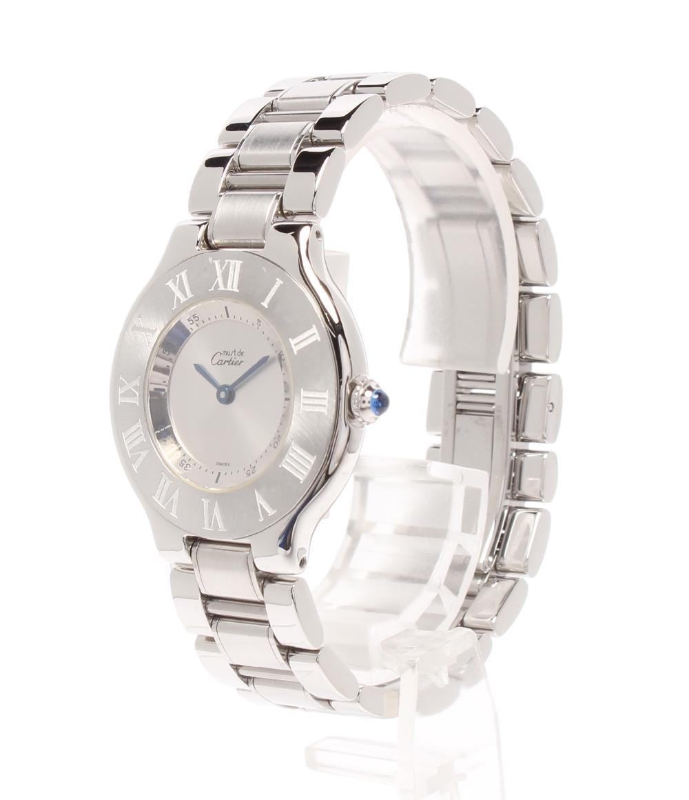 Cartier 腕時計 マスト21 クオーツ シルバー 1330 レディース メンズ カルティエ