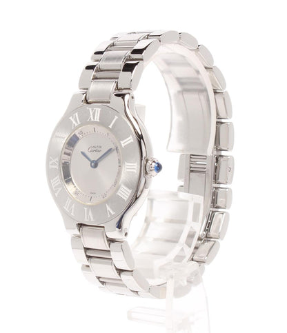 Cartier 腕時計 マスト21 クオーツ シルバー 1330 レディース メンズ カルティエ