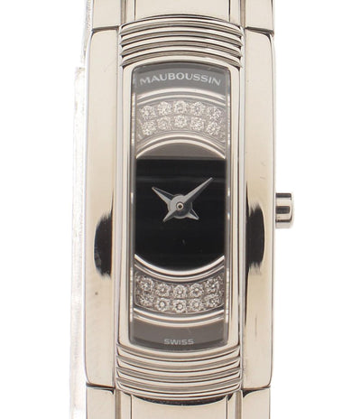 MAUBOUSSIN 腕時計 フーガ FOUGA クオーツ ブラック R.68601 レディース モーブッサン