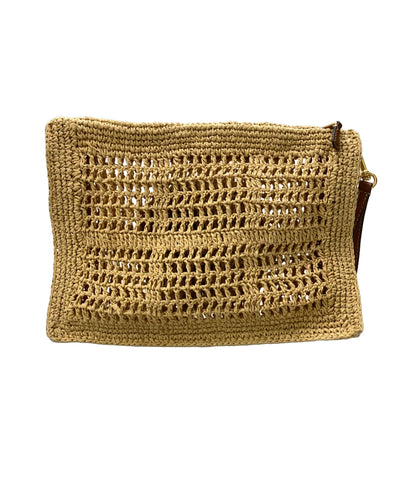Tory Burch クラッチバッグ ラフィア ロゴ レディース トリーバーチ