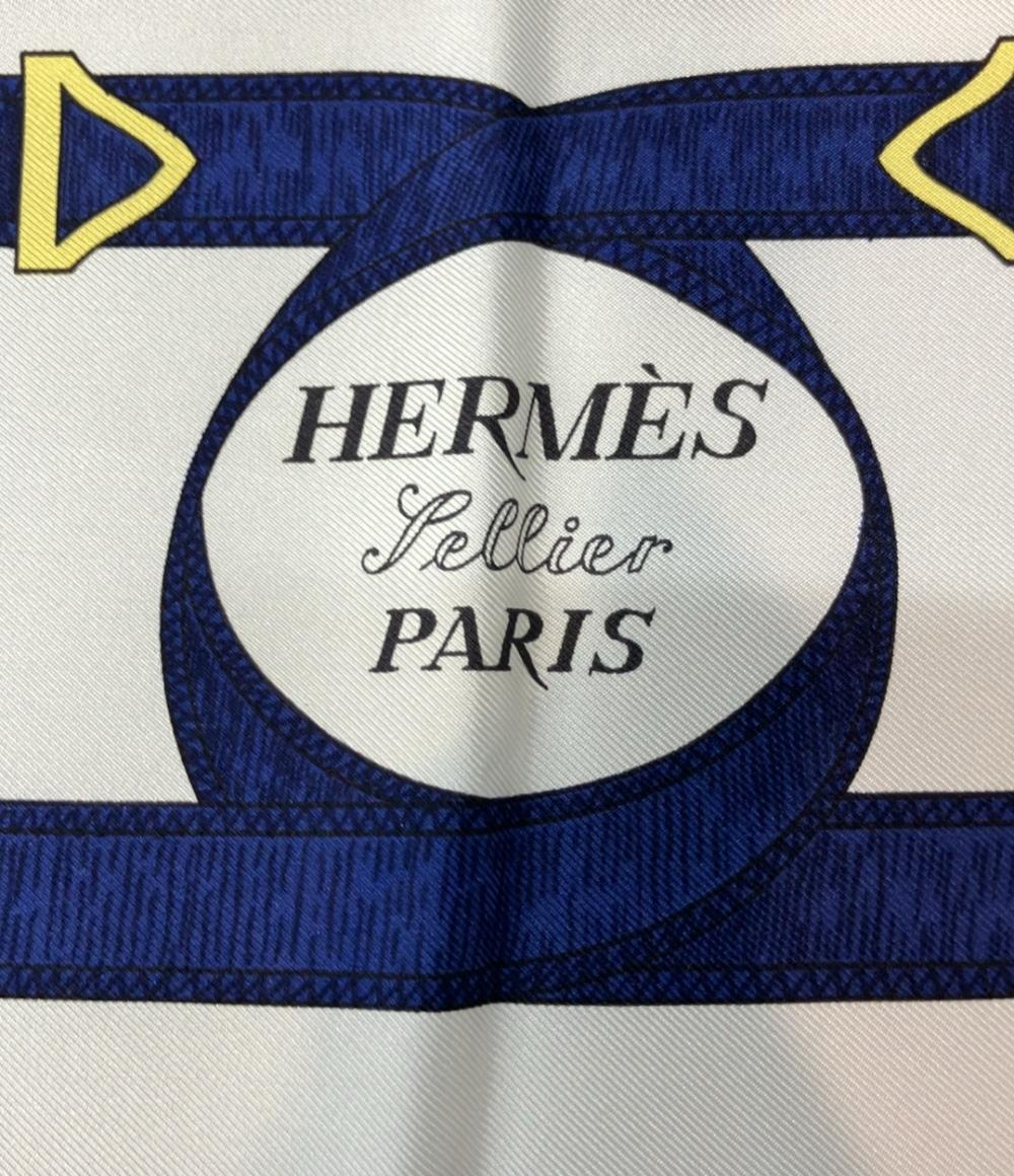 美品 エルメス スカーフ カレ90 シルク100% 黄金の拍車 Eperon d'Or レディース HERMES