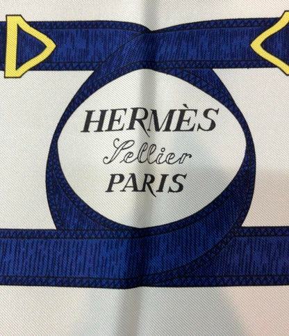 美品 エルメス スカーフ カレ90 シルク100% 黄金の拍車 Eperon d'Or レディース HERMES