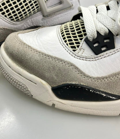 NIKE ミドルカットスニーカー AIR JORDAN 4 RETRO GS 408452-111 キッズ SIZE 24.0 (M) ナイキ