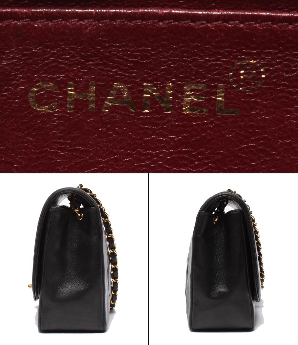 CHANEL チェーンショルダーバッグ ダイアナフラップ ラムスキン ゴールド金具 3番台 肩掛け 斜め掛け ダイアナ25 マトラッセ レディース シャネル