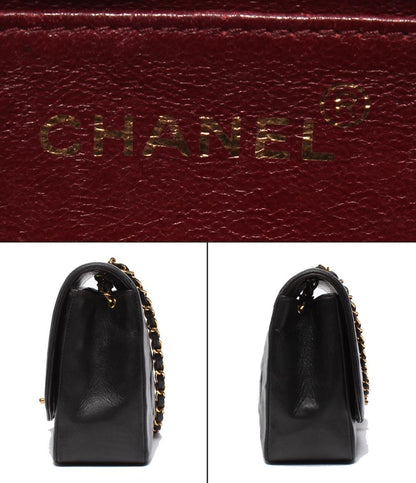 CHANEL チェーンショルダーバッグ ダイアナフラップ ラムスキン ゴールド金具 3番台 肩掛け 斜め掛け ダイアナ25 マトラッセ レディース シャネル