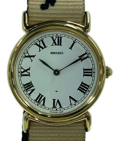 SEIKO 腕時計 シャリオ 手巻き ホワイト 2220-0530 メンズ セイコー