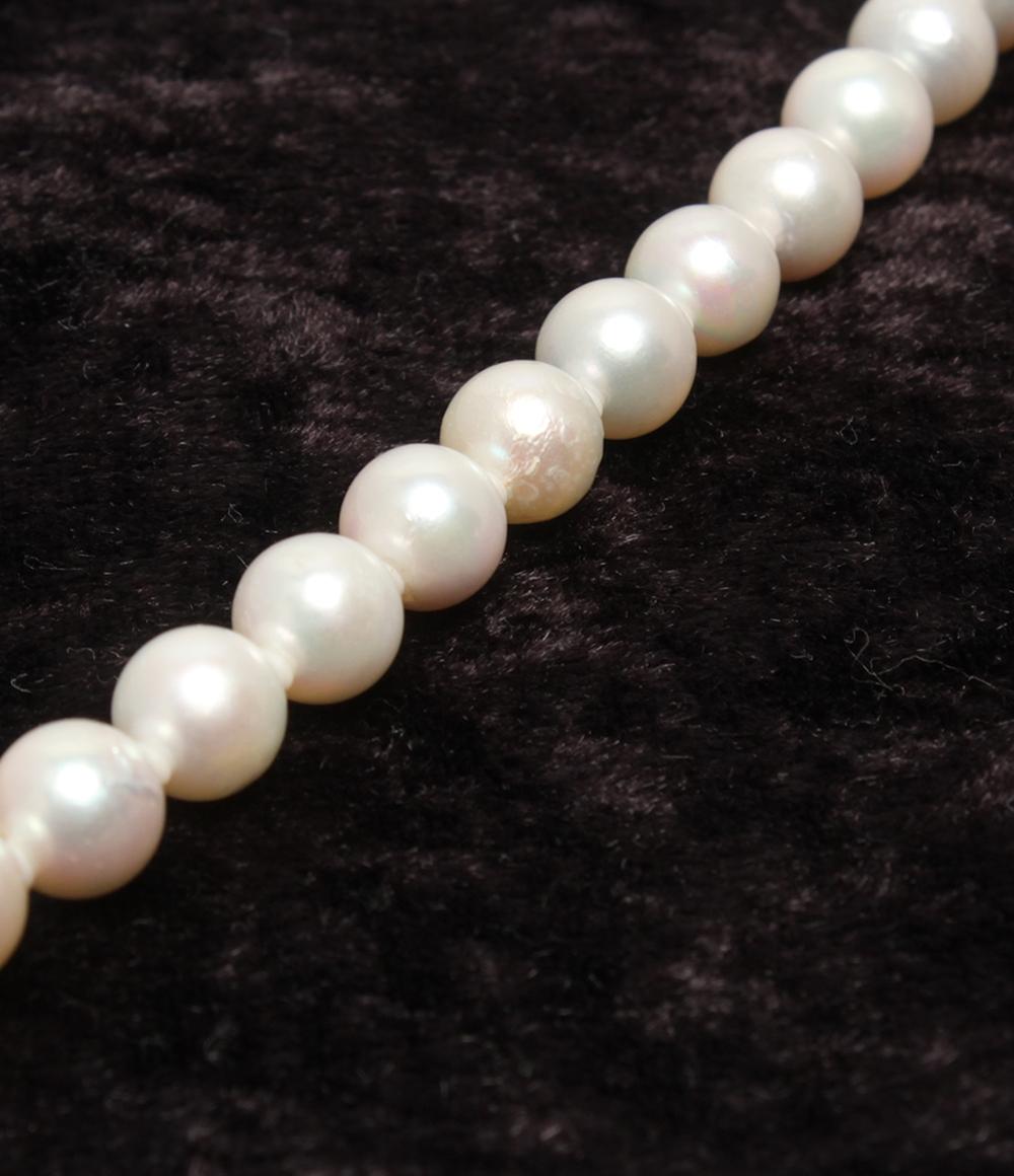 ネックレス SV パール 7.0-7.5mm フラワーモチーフ レディース