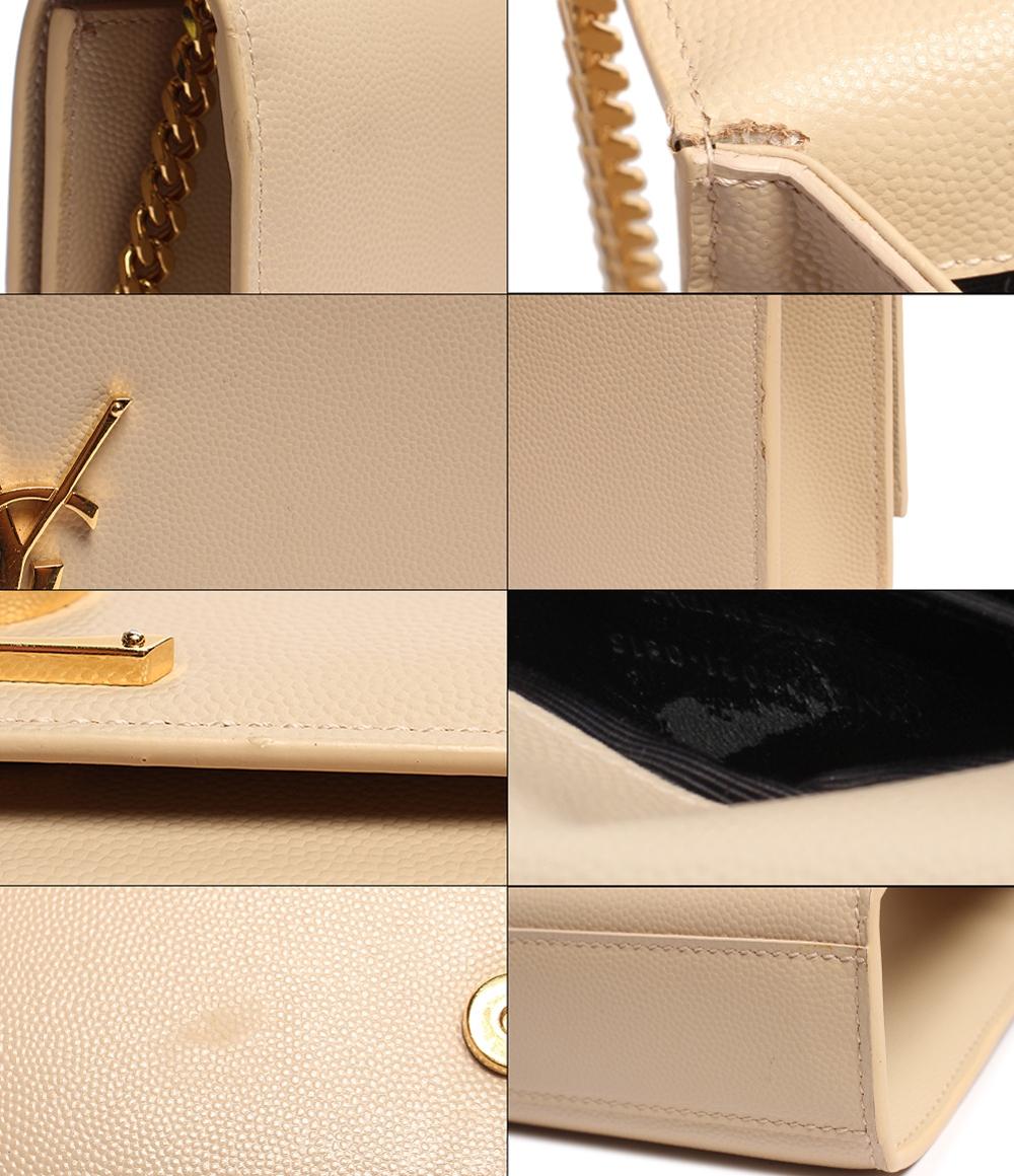 サンローランパリ チェーンレザーショルダーバッグ YSLロゴ ゴールド金具 ケイト スモール レディース SAINT LAURENT PARIS